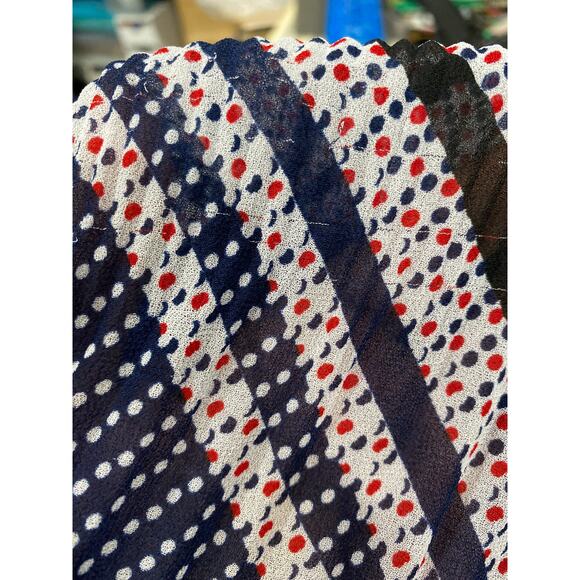 LANE BRYANT Pleated Maxi Dress PLUS SIZE 26/28 Blue Red White Abstract Pattern - Picture 7 of 9